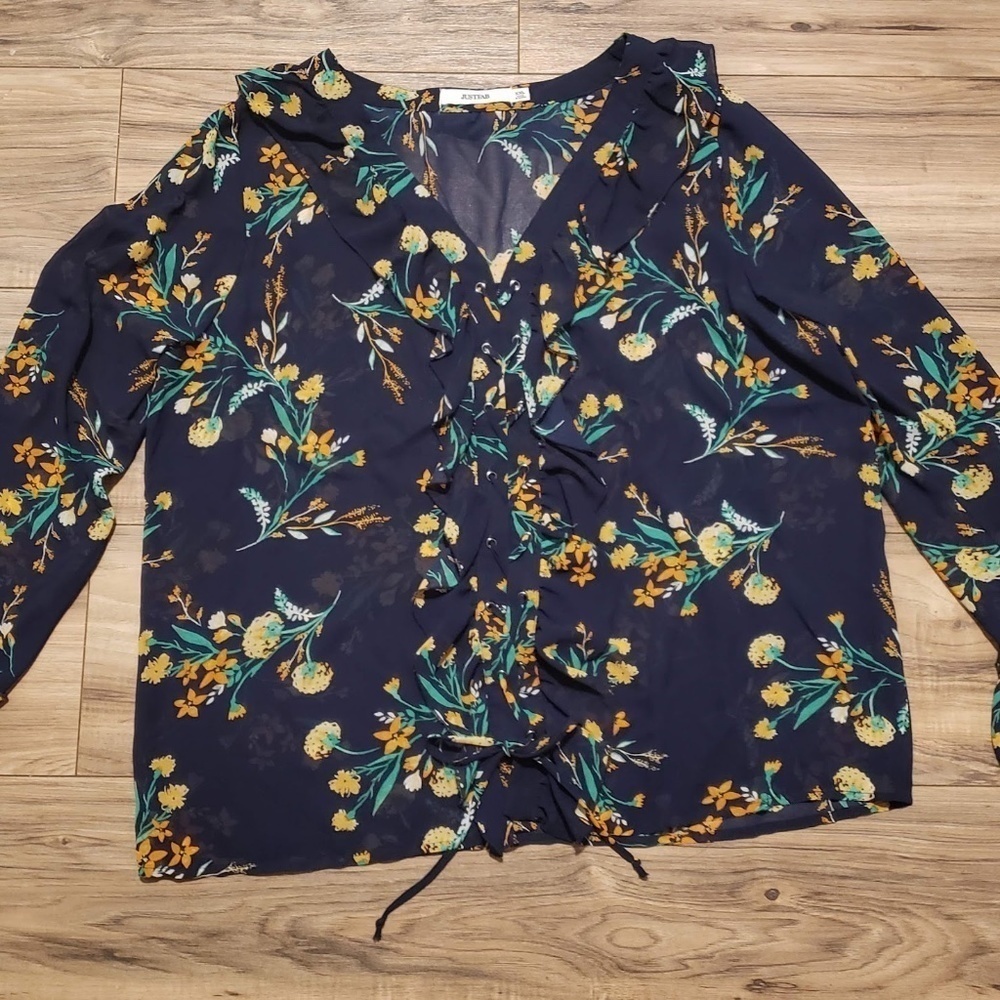 Just Fab Women’s Floral Blouse Plus Size XXL